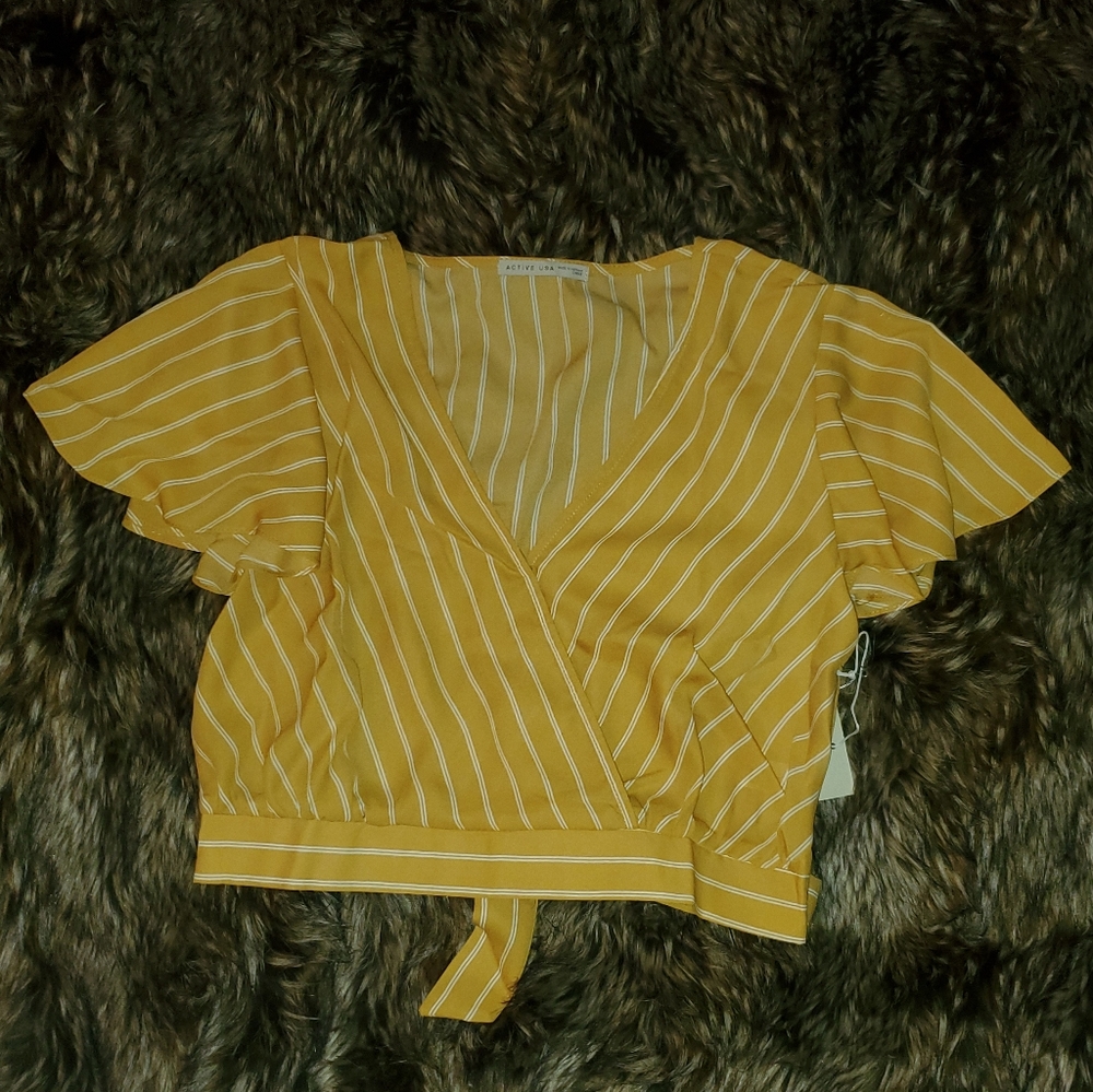*NEW* Striped V-neck with back tie